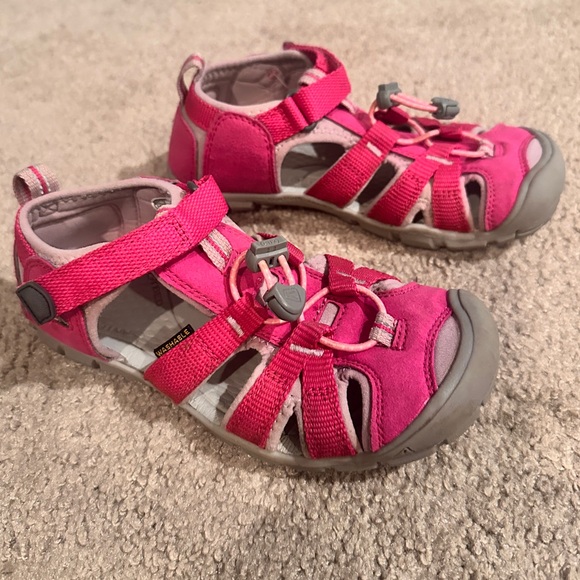 Little Kids' Keen Seacamp II CNX Sz 3 Very Berry / Dawn Pink Sz 1 Barely Worn - Picture 4 of 16